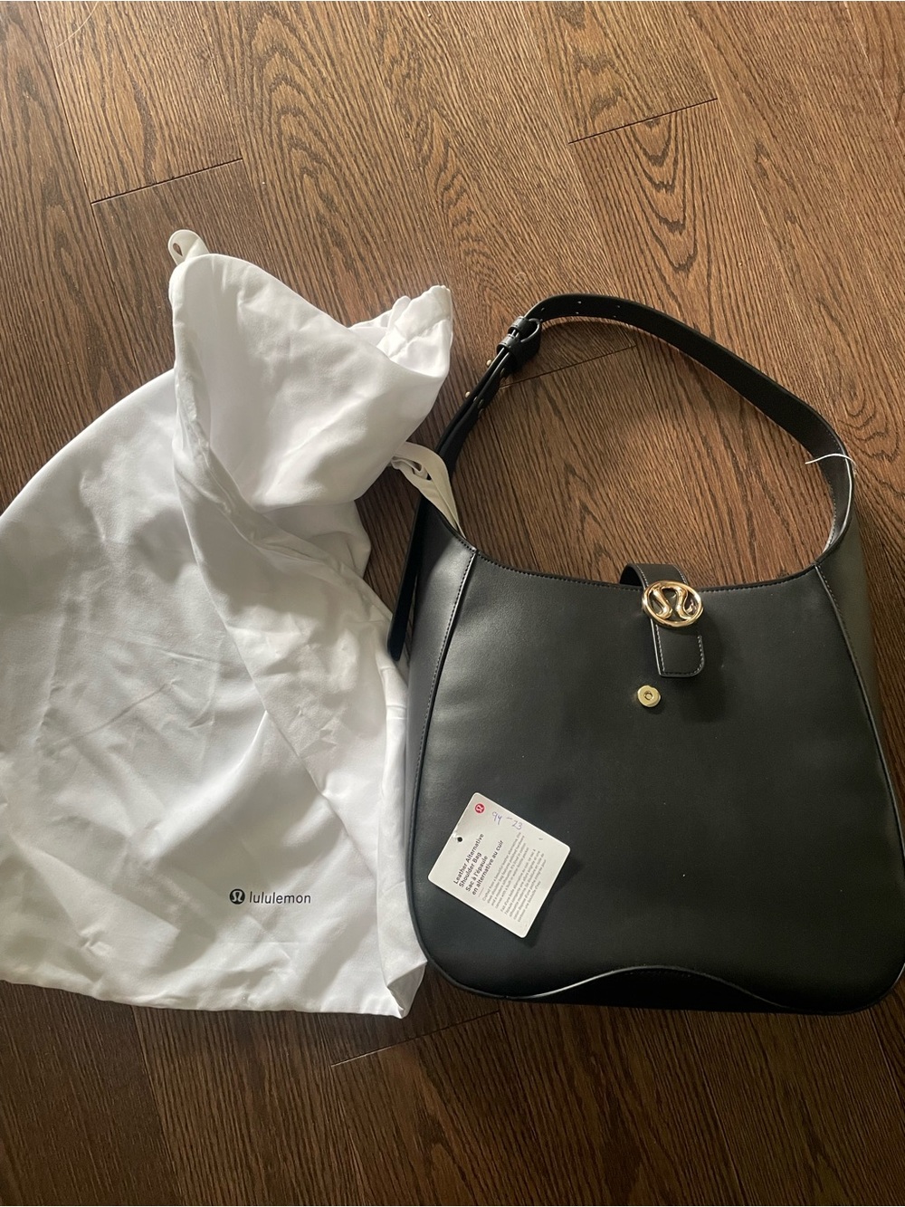 lululemon athletica Black alternative Leather Shoulder Bag